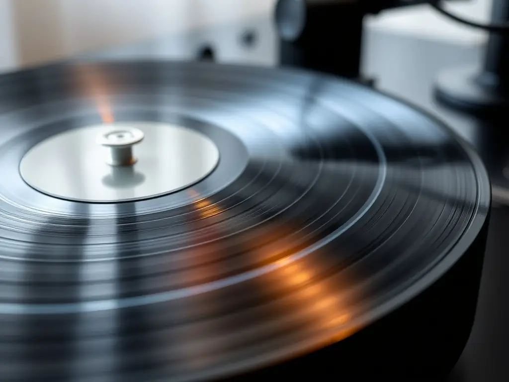 A close-up shot of a rare vinyl record with a vintage cover, symbolizing the unique and hard-to-find musical treasures available in the 'Rare Finds' category.