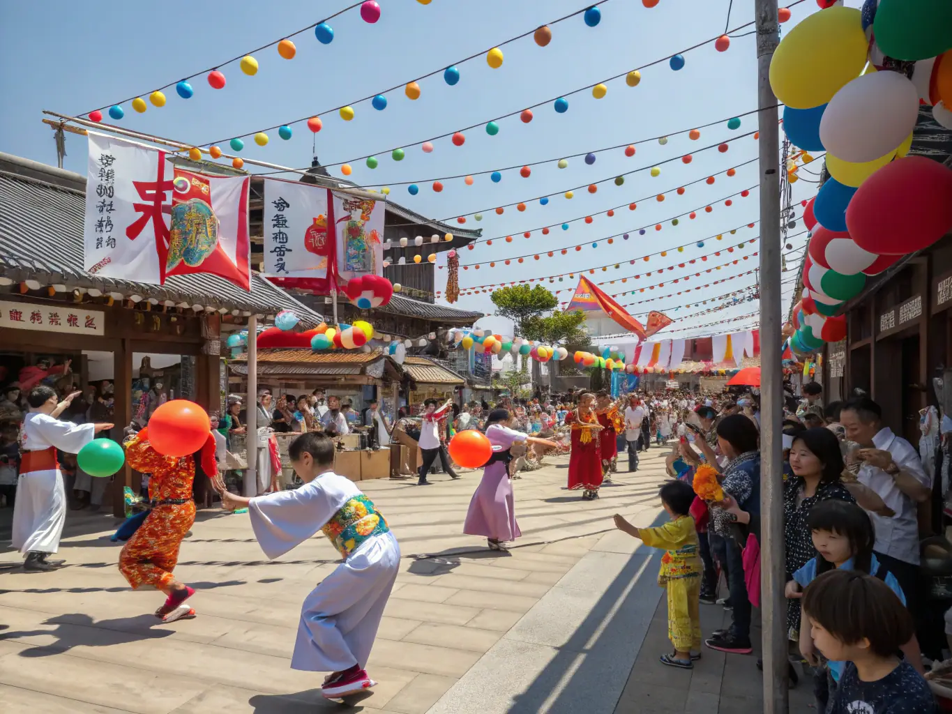 A photograph capturing a cultural event organized by ASS CULTUREL PAYS BENEVENT, featuring traditional music, dance, and local cuisine, with community members actively participating and enjoying the festivities.